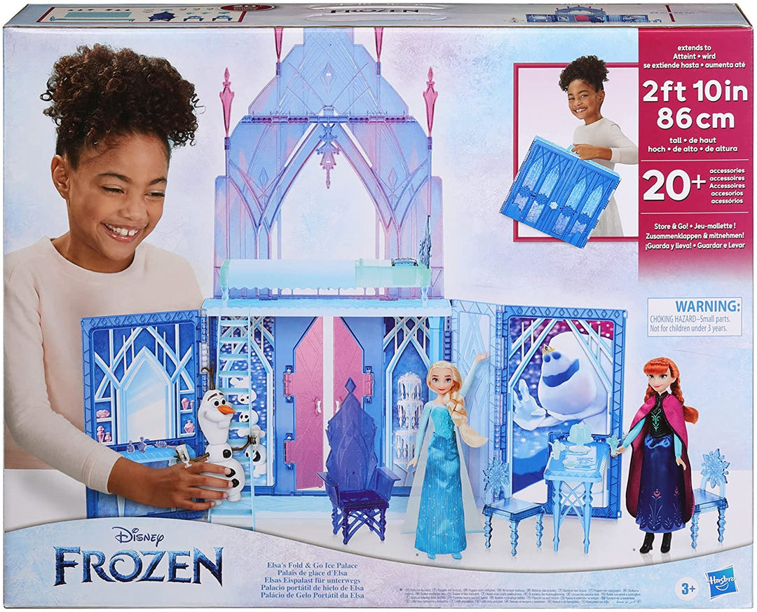 Disney Frozen 2 Elsa's Fold and Go Ice Palace, Castle Playset, Toy for Children Aged 3 and Up