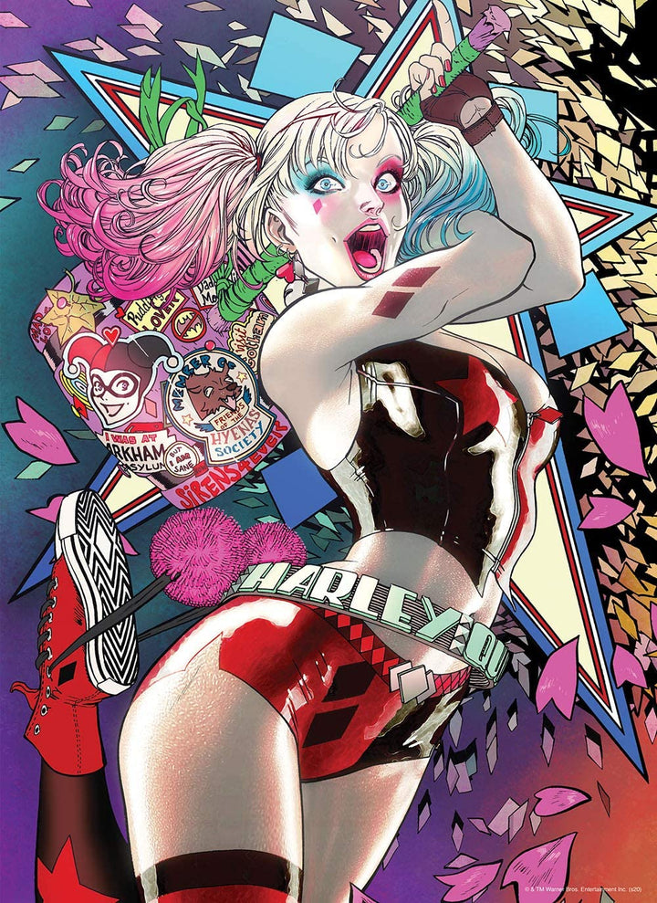 USAopoly USOPZ010533 DC Comics Super Heroes Harley Quinn Die Laughing 1,000 Piece Puzzle