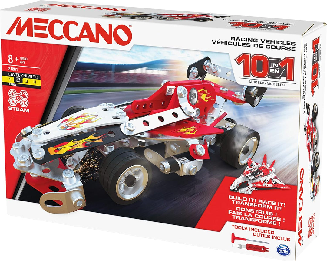 Meccano 10-in-1 Multi Model Set Racing Vehicles