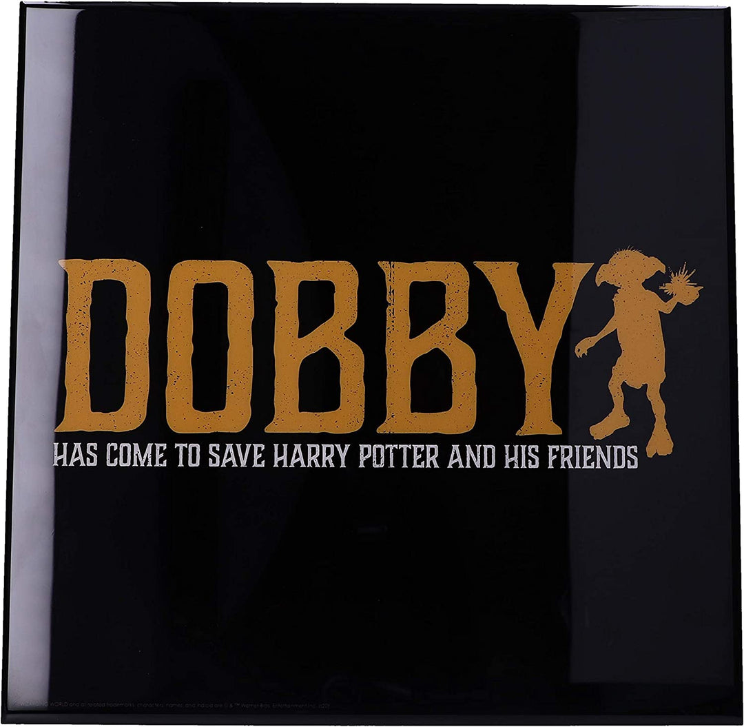 Nemesis Now House Elf Dobby Save Harry Potter Crystal Clear Picture Art, Black,