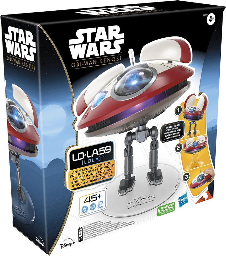 Star Wars L0-LA59 (Lola) Animatronic Edition, Obi-Wan Kenobi Series-Inspired Electronic Droid Toy