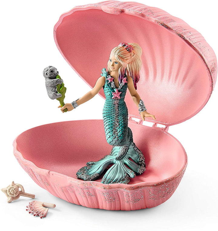 Schleich 70564 Mermaid with Baby Seal in Shell