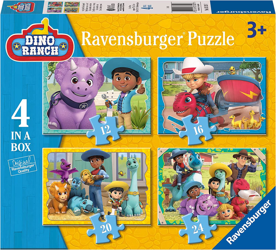 Ravensburger 03120 Dino Ranch 4 in a box 12/16/20/24p