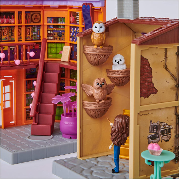 Wizarding World Harry Potter, Magical Minis Diagon Alley 3-in-1 Playset with Lights and Sounds