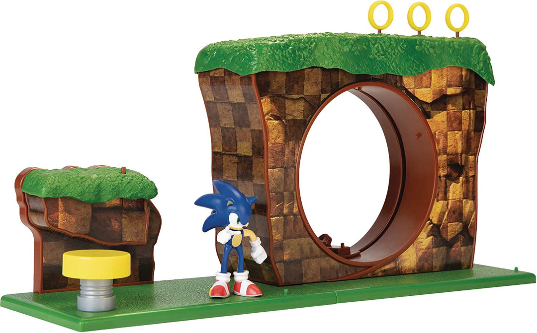 Sonic The Hedgehog Green Hill Zone Playset with 2.5" Sonic Action Figure