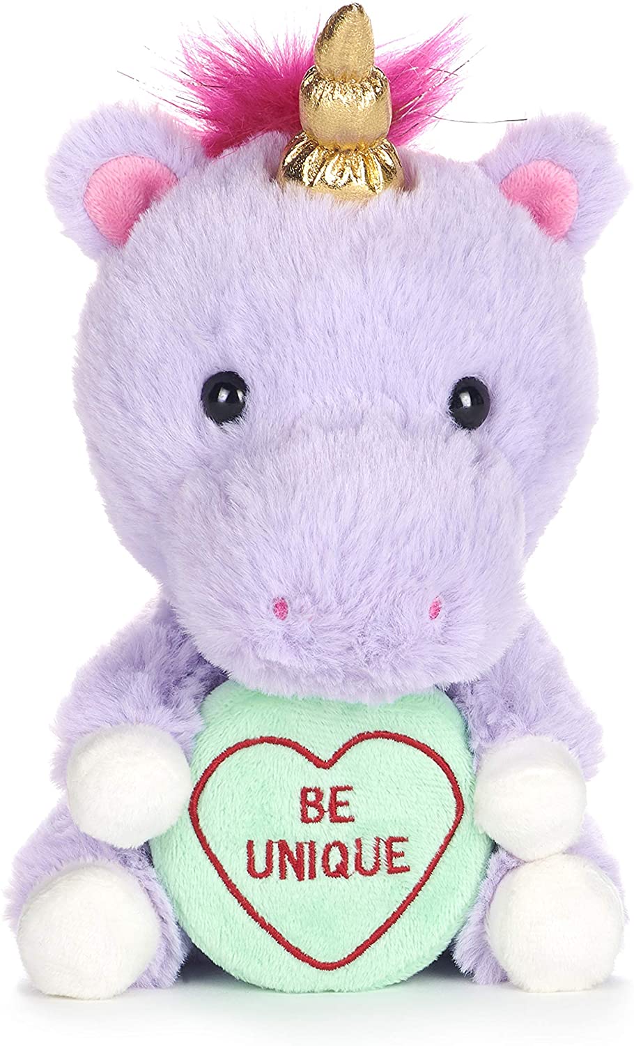 Posh Paws 37331 Swizzels Love Hearts 18cm (7”) Unicorn Unique Message Soft Toy