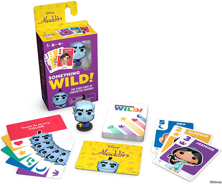 Funko 49357 Board Games 49357 Signature Something Wild Card Game-Aladdin, Multicolour