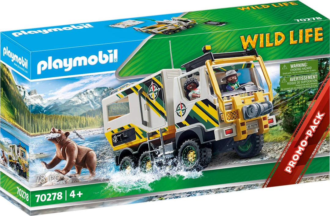 Playmobil 70278 Camion d&#39;expédition en plein air Wild Life pour enfants à partir de 4 ans