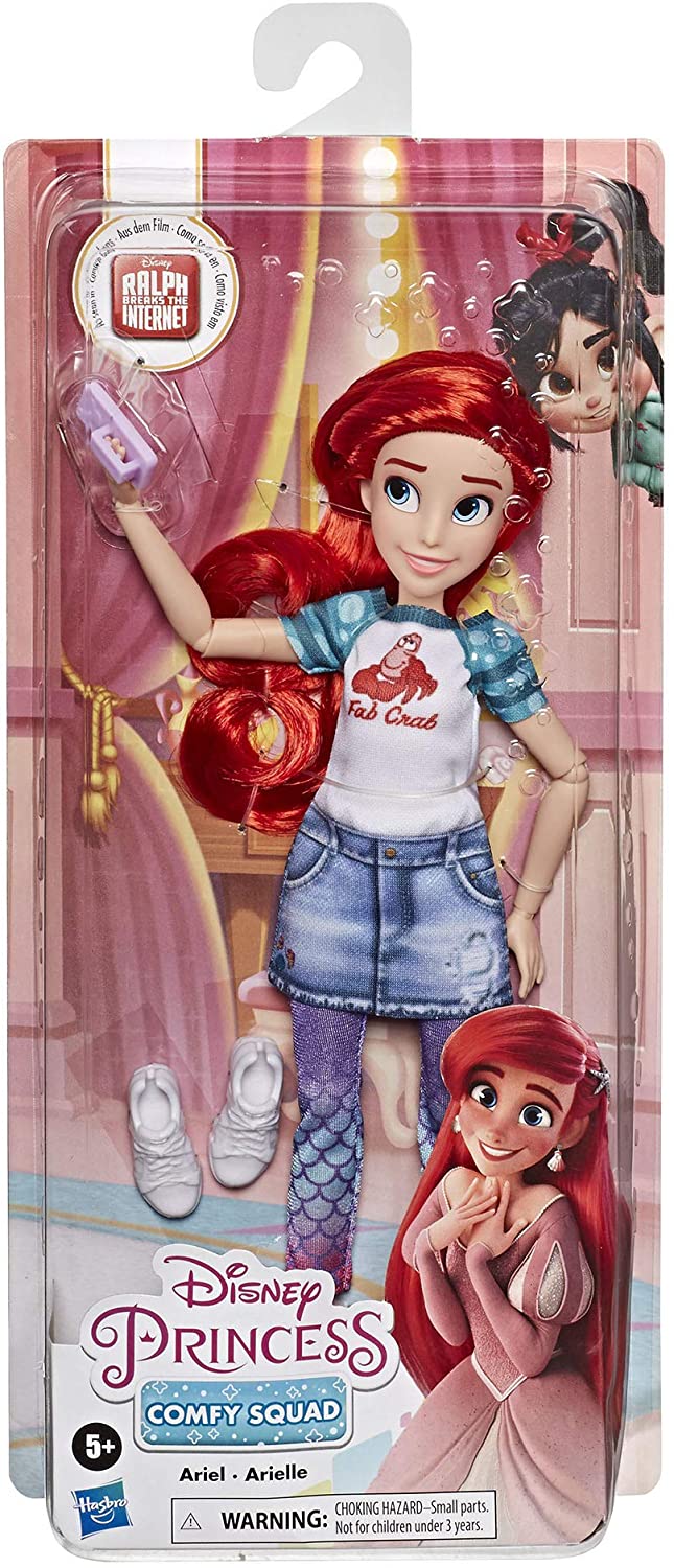 Disney Princess Comfy Squad Ariel, Ralph Breaks the Internet Movie Fashion Doll
