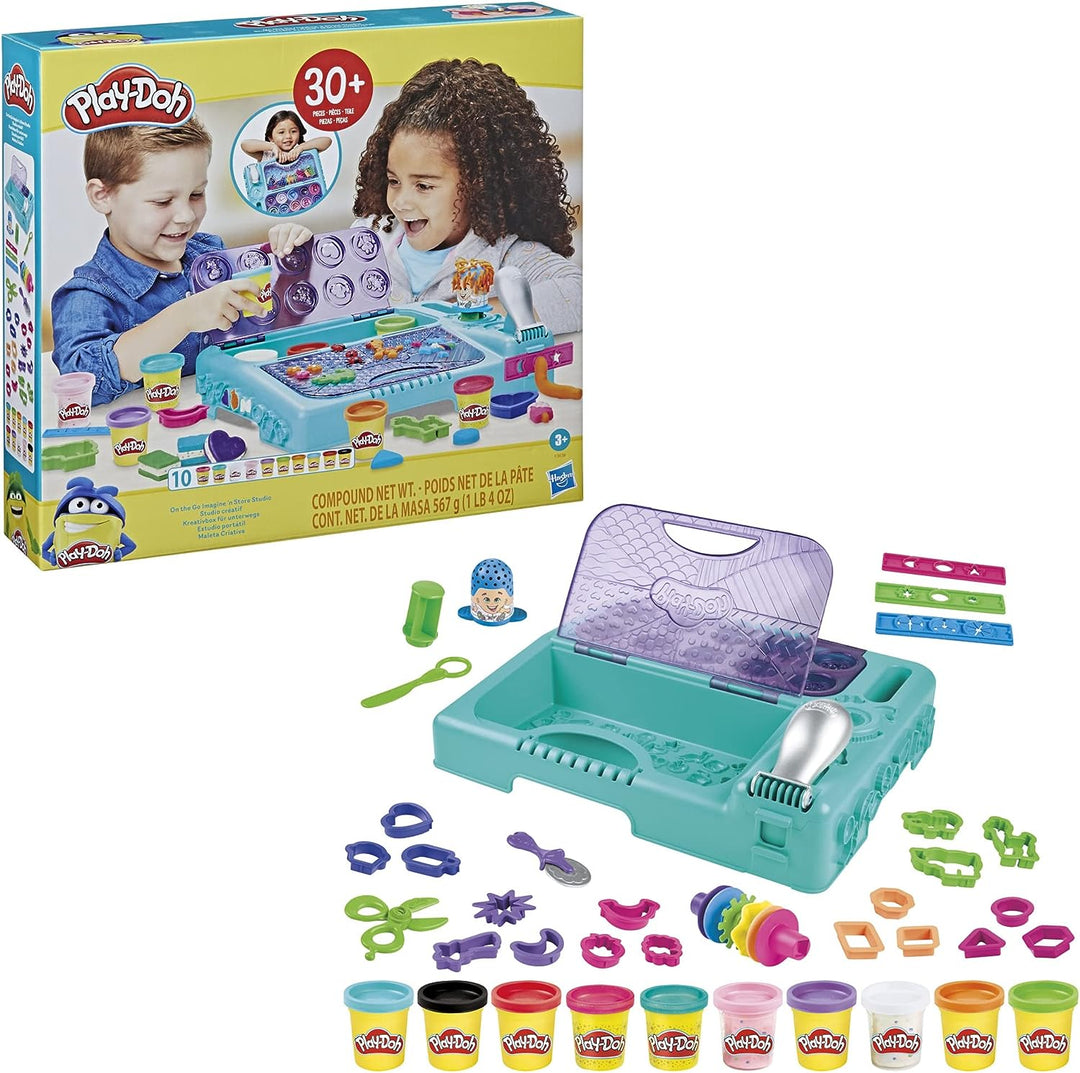 Play-Doh On the Go Imagine and Store Studio with Over 30 Tools and 10 Cans