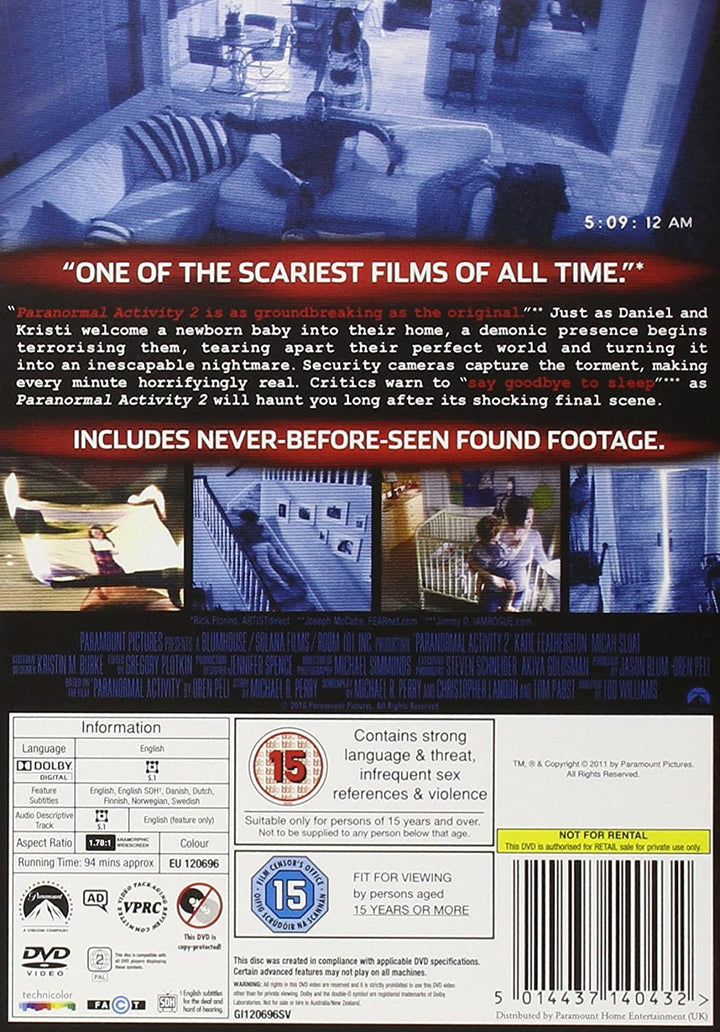 Paranormal Activity 2: Extended Cut - Horror [DVD]