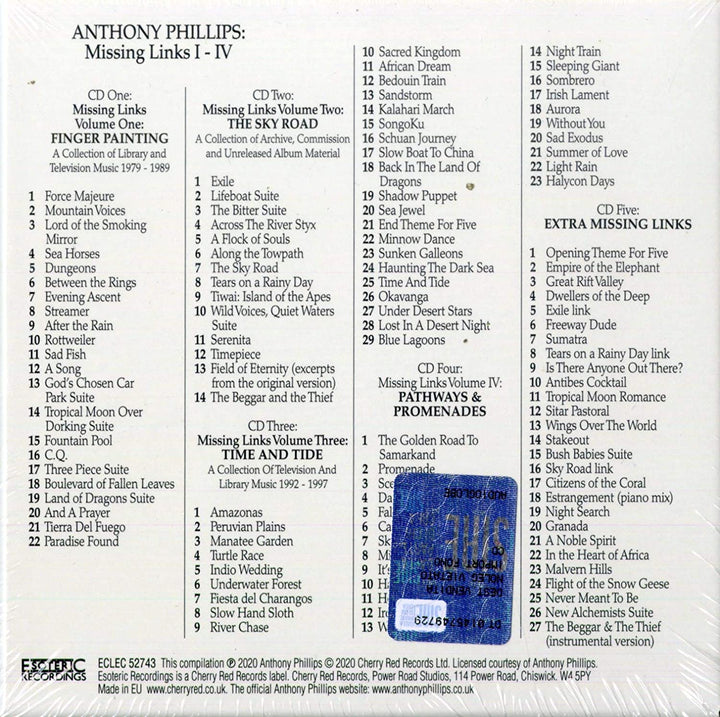 Anthony Phillips - Missing Links I - IV [Audio CD]