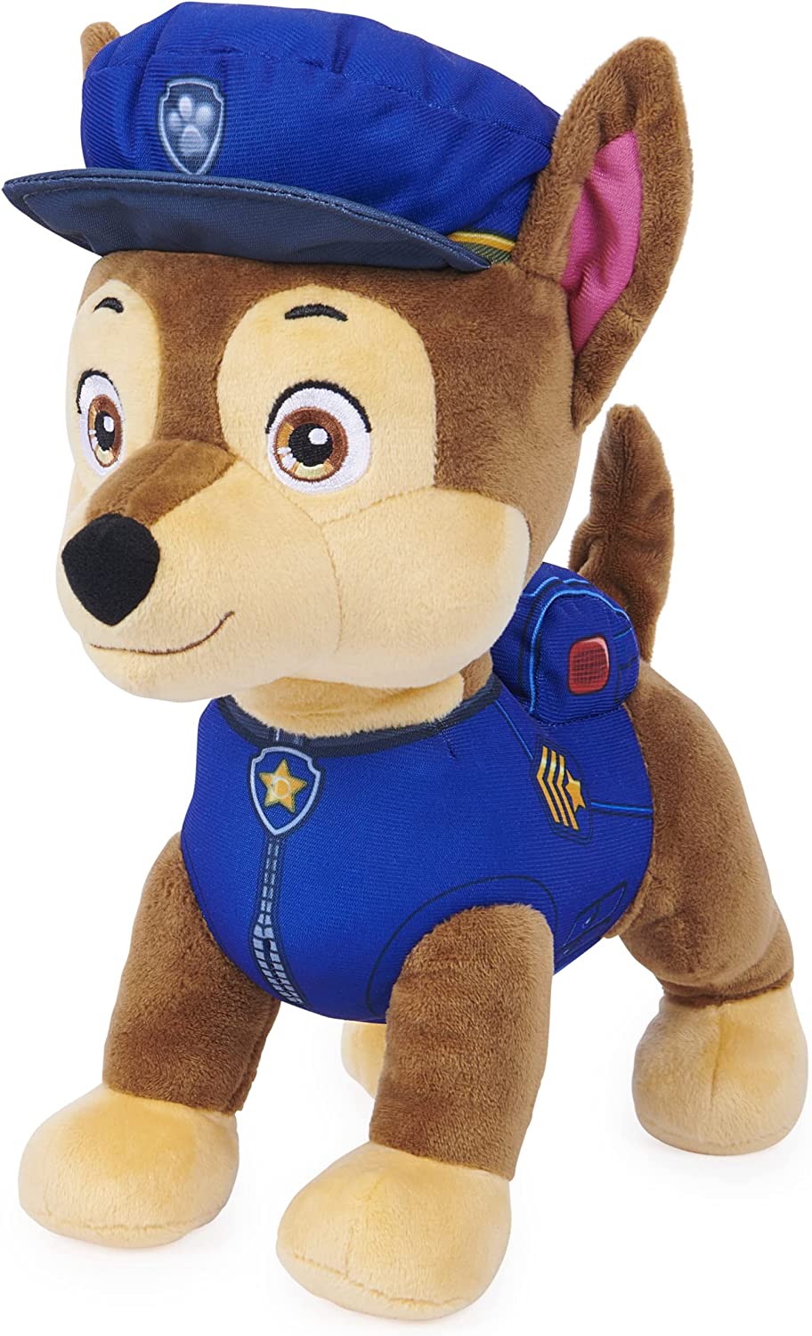 PAW Patrol, Talking Chase 30.5-cm-tall Interactive Plush Toy with Sounds, Phrase