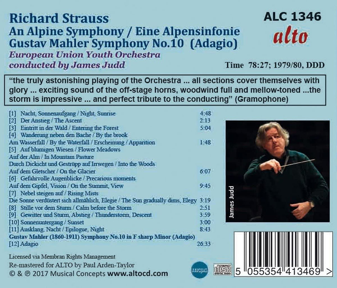 R. Strauss: Eine Alpensinfonie/Mahler: Adagio (Symphony No.10) [Audio CD]