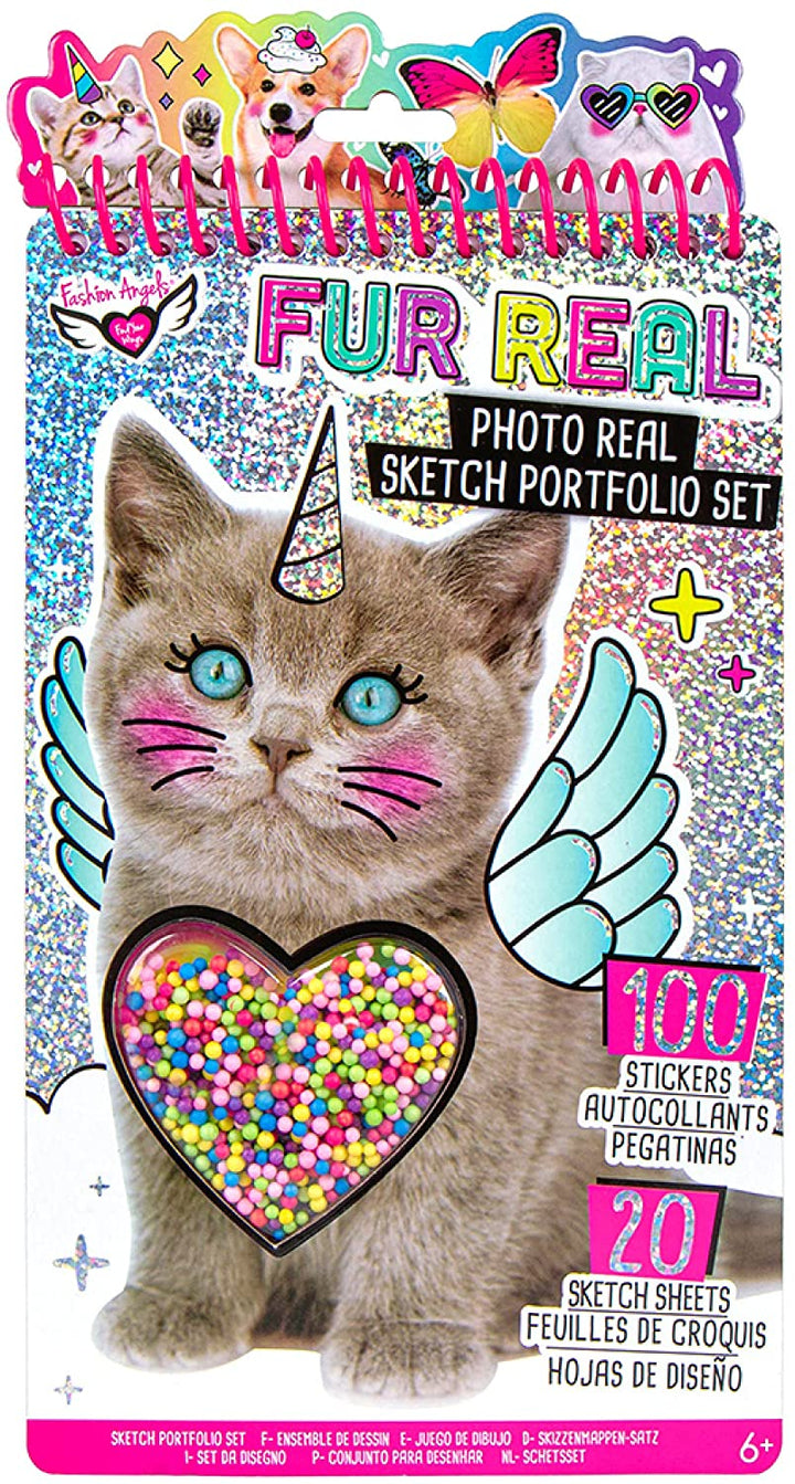 Fashion Angels 12541 Fur Shaker Compact Portfolio/Pet Coloring Photo Real Sketch