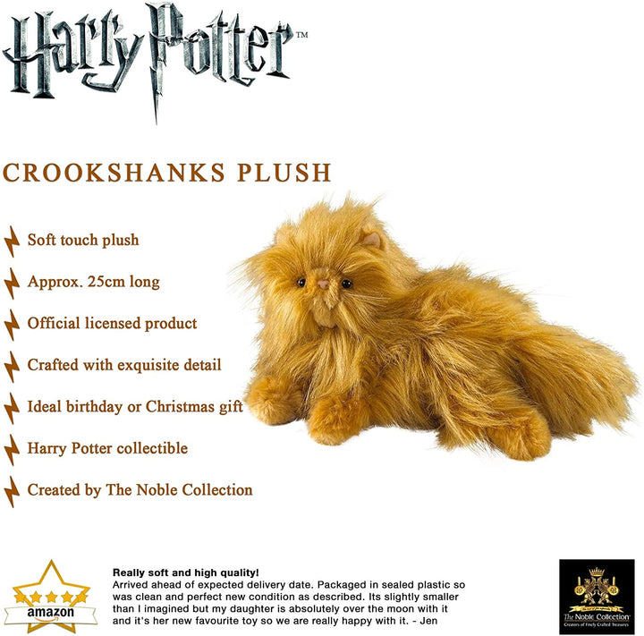 The Noble Collection Crookshanks Plush Officially Licensed 10in (25cm) Harry Potter Toys Dolls Plush Collectable Chamber of Secrets Doll Figure - For Kids & Adults