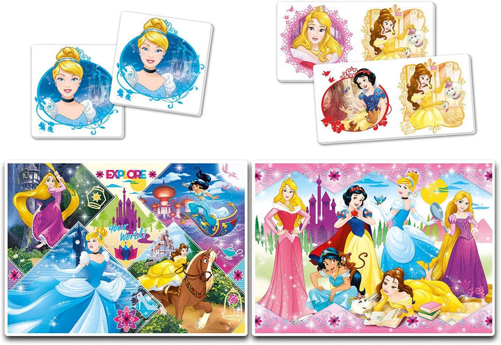 Clementoni - 20208 - Superkit - Princess - Made in Italy - jigsaw puzzle children age 4, domino and memory game