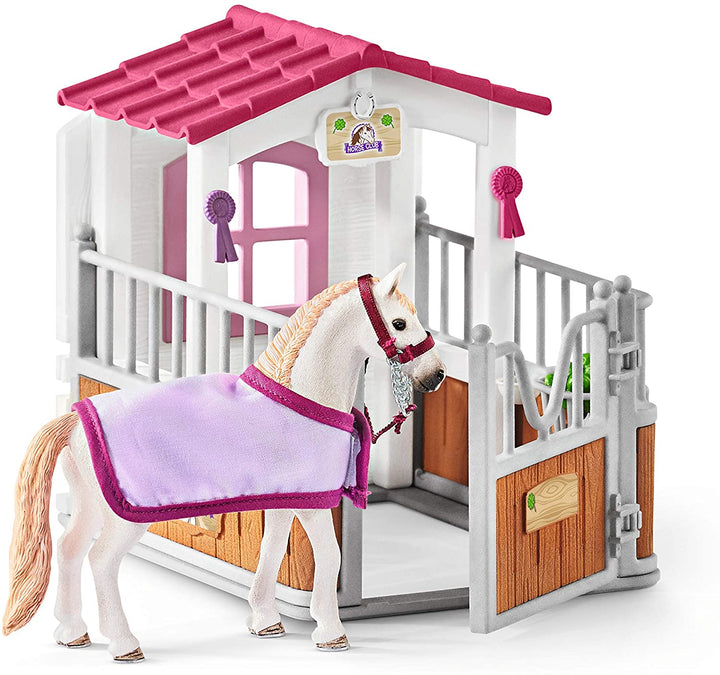 Schleich 42368 Horse Stall with Lusitano Mare Figure Set