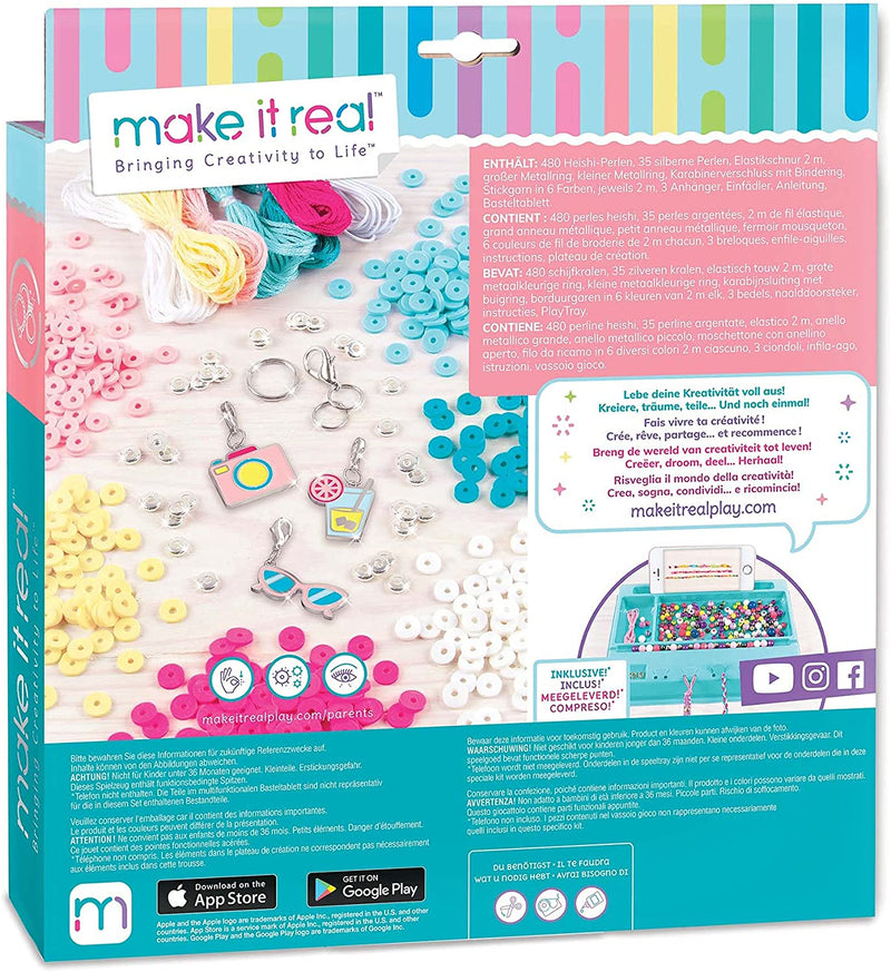 Make It Real 1704 Heishi Beads with Storage Case Arts and Crafts Set