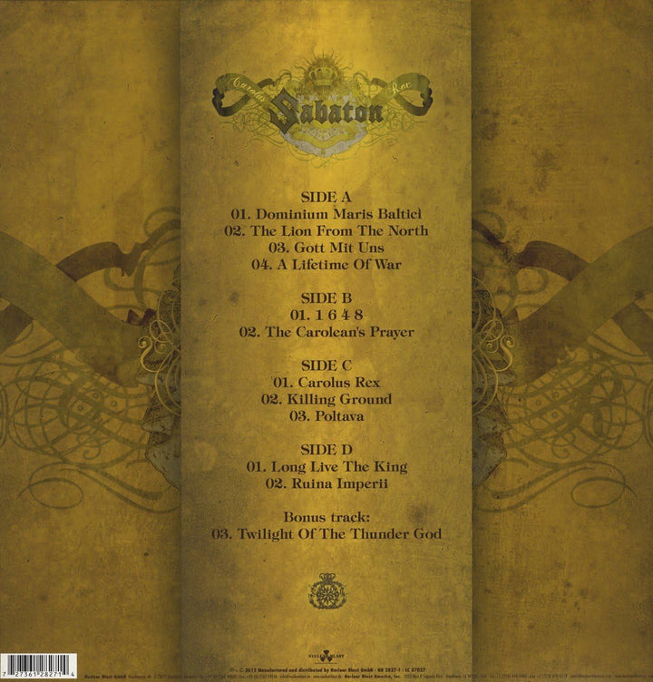 Sabaton – Carolus Rex (Blaues Vinyl) [VINYL]