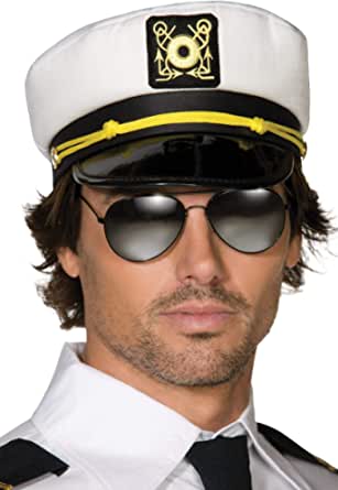 Smiffys Captain Theme Fabric Hat with PVC Peak (0122)