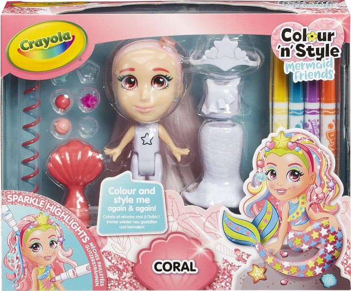 Crayola Colour 'n' Style Mermaids Friends Coral