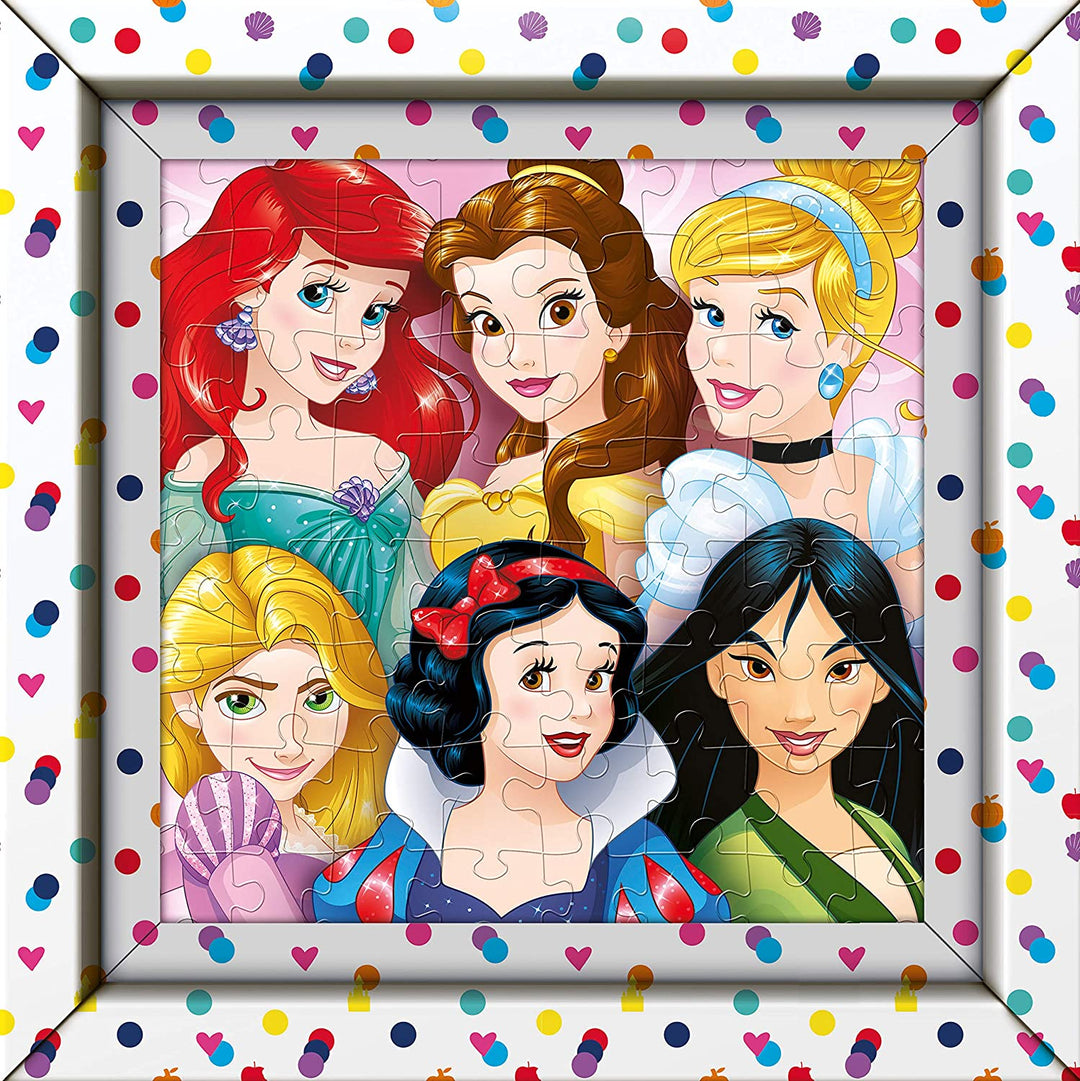 Clementoni - 38805 - Frame Me Up - Disney Princess puzzle for children - 60 pieces - Made in Italy - puzzle - ages 6 years plus