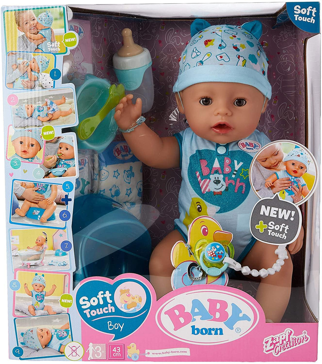 Baby Born 824375 Soft Touch Boy Interactive Function Doll - Yachew