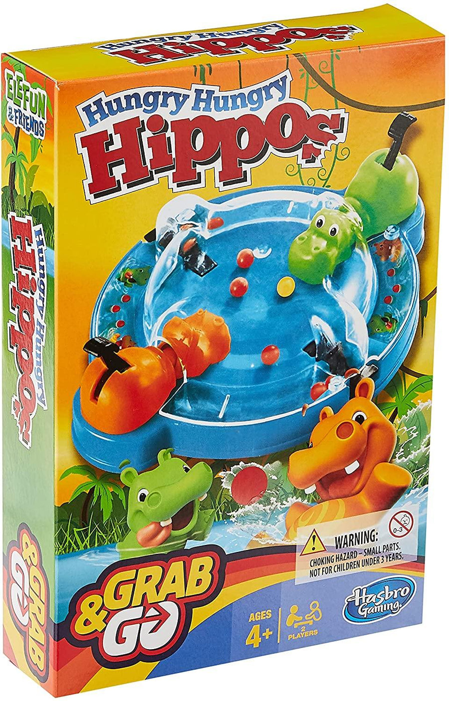 Hasbro Gaming Elefun & Friends Hungry Hungry Hippos Grab & Go Game - Yachew