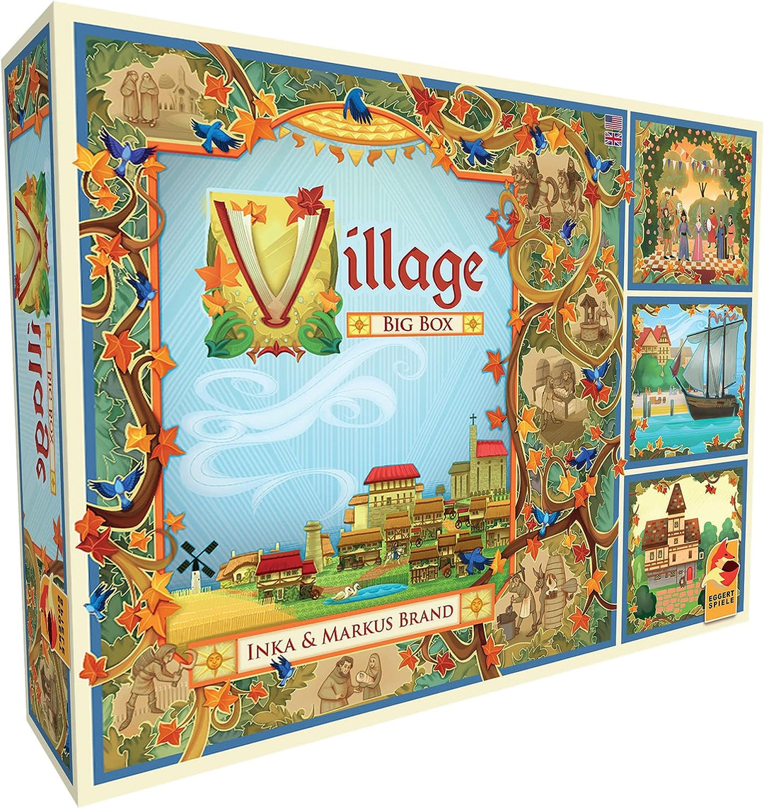 Village Board Game Big Box | Tactical Strategy Game | Medieval Farming Game