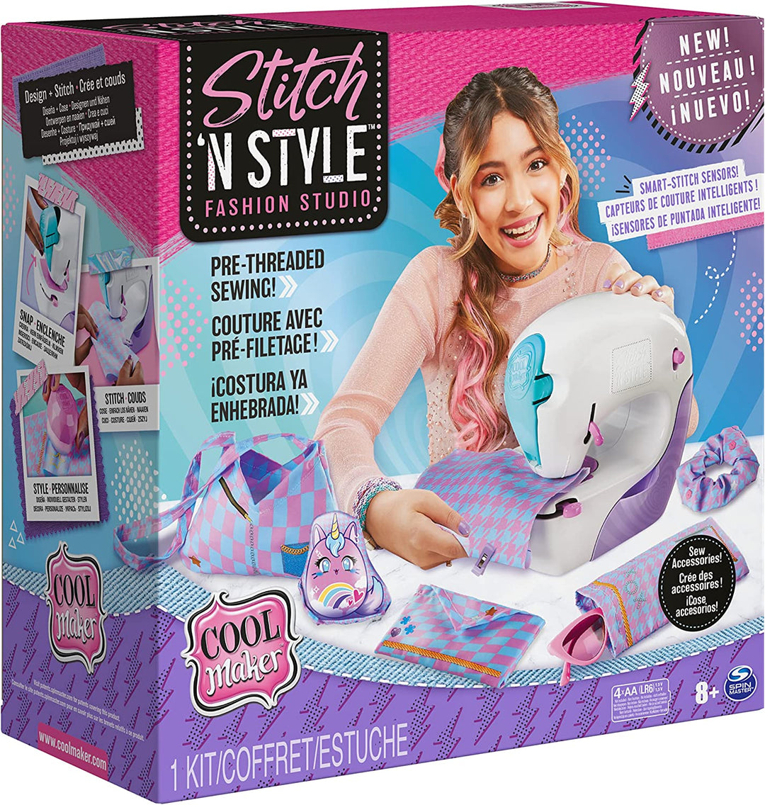 Cool Maker Stitch n Style Fashion Studio - Easy Sew No Thread Sewing Machine with 6 Projects for Kids Ages 8+