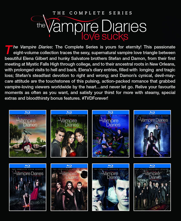 Vampire Diaries - Season 1-8 [Blu-ray] [2017] [Region Free]