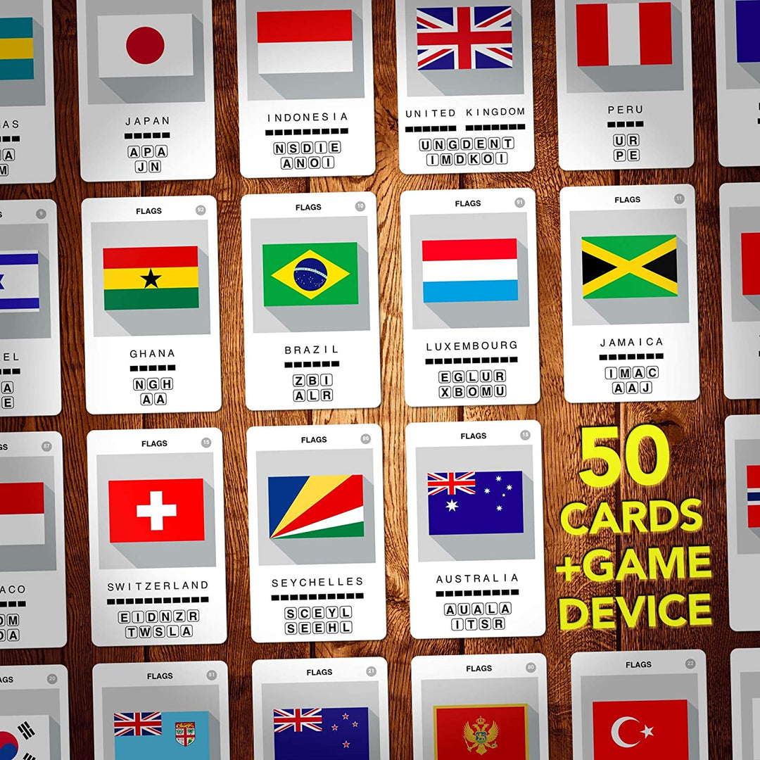 100 PICS Flags of the World Travel Game - Geography Flash Card Quiz, Pocket Puzzles