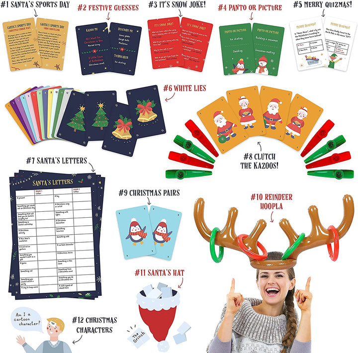 12 Games of Christmas - 12 Hilarious Festive Games [Family Party Games Pack for Families]