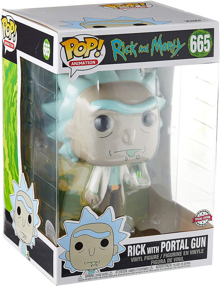 Rick e Morty Rick (con pistola a portale) 10" esclusivo Funko 47379 Pop! Vinile #665