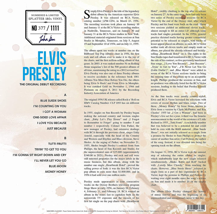 Elvis Presley - The King Is Born (Splattered Vinyl) [VINYL]