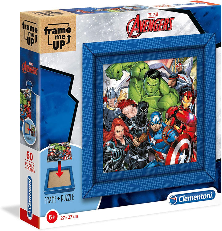 Clementoni - 38801 - Frame Me Up puzzle for children - Marvel Avengers - 60 pieces - Made in Italy - Ages 6 Years Plus