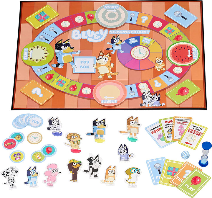Bluey Scavenger Hunt Board Game - Official Family Board Game for 2-4 Players