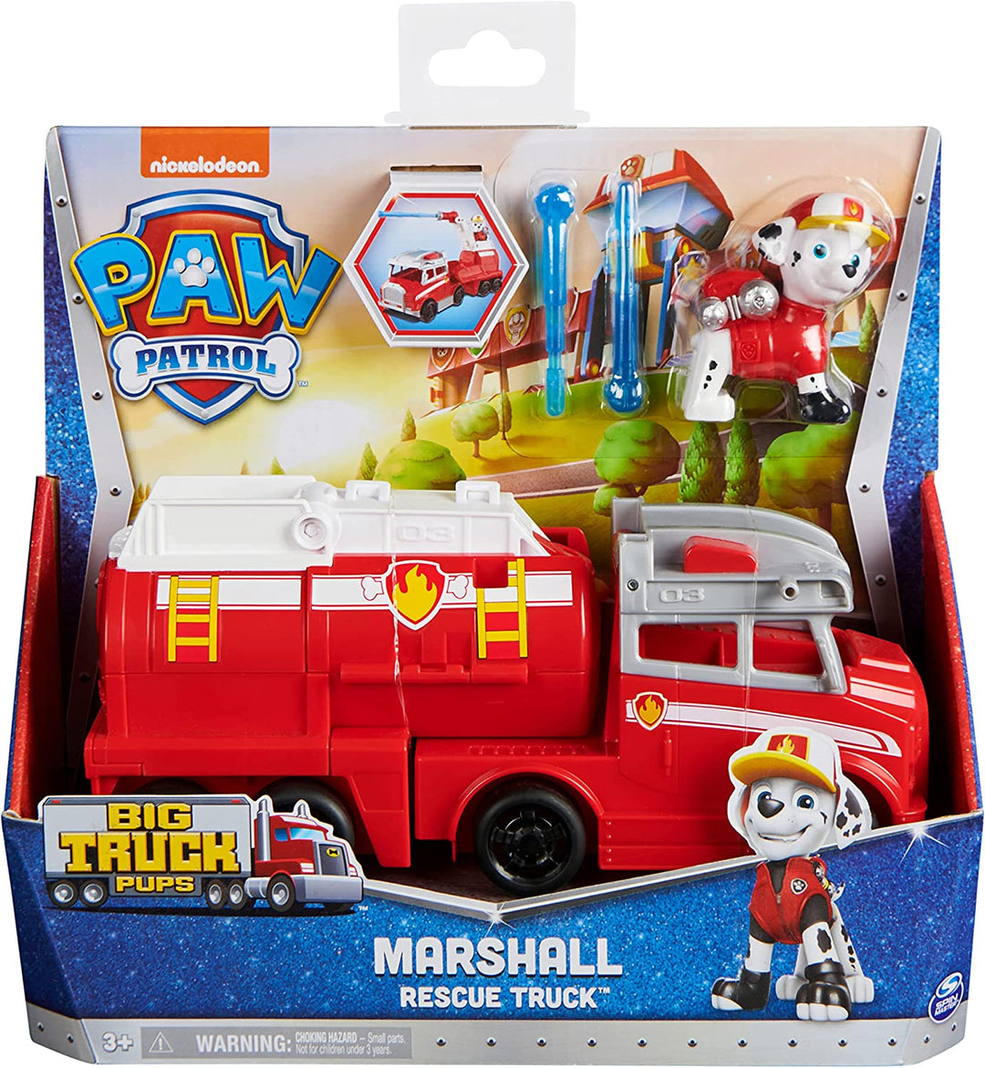 PAW Patrol, Big Truck Pups Marshall Transforming Toy Truck with Collectible Action Figure