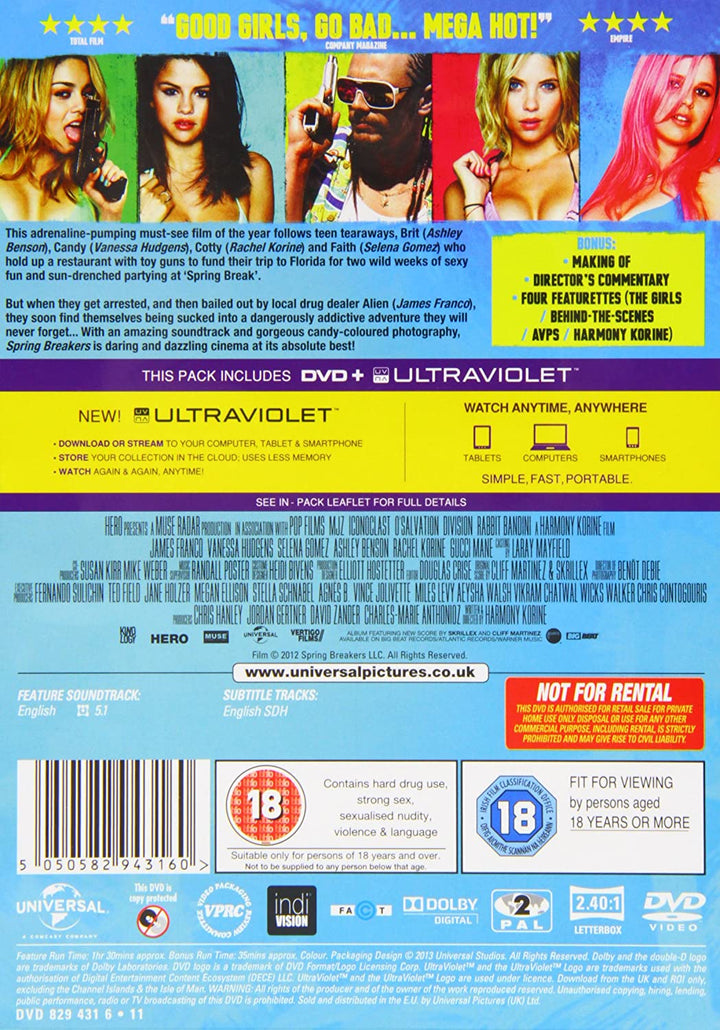 Spring Breakers [2013] - Crime/Drama  [DVD]