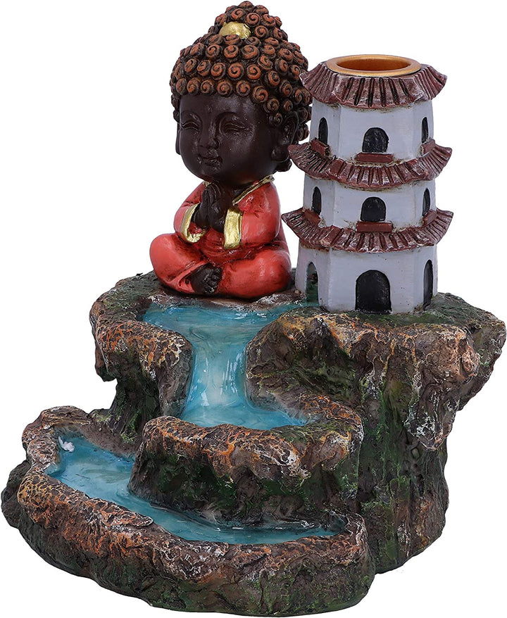 Nemesis Now Zen Temple Buddha River Backflow Incense Cone Burner 13cm, Blue