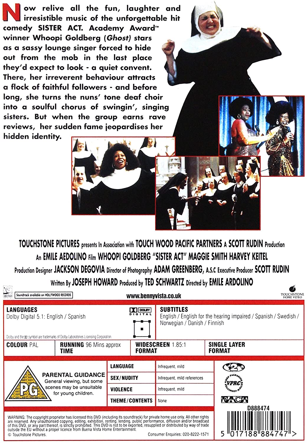 Sister Act [1992] - Comedy/Music [DVD]