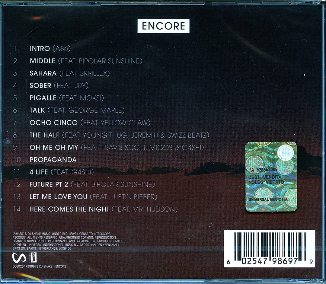 Encoreexplicit_lyrics - DJ Snake [Audio CD]