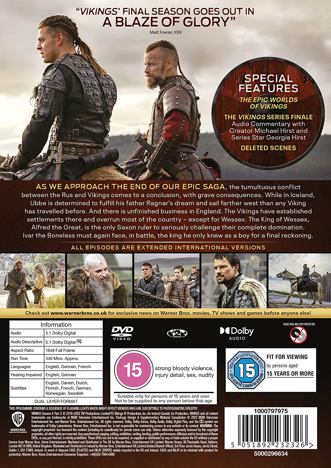 Vikings: Season 6 Volume 2  [2020] [DVD]