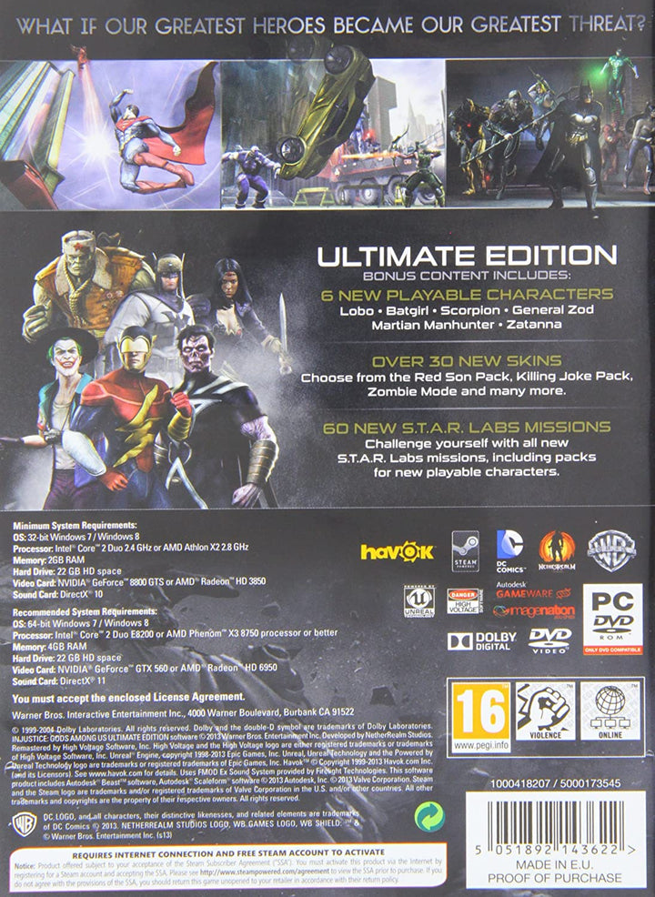 Injustice: Gods Among Us Ultimate Edition PC UK (PC)