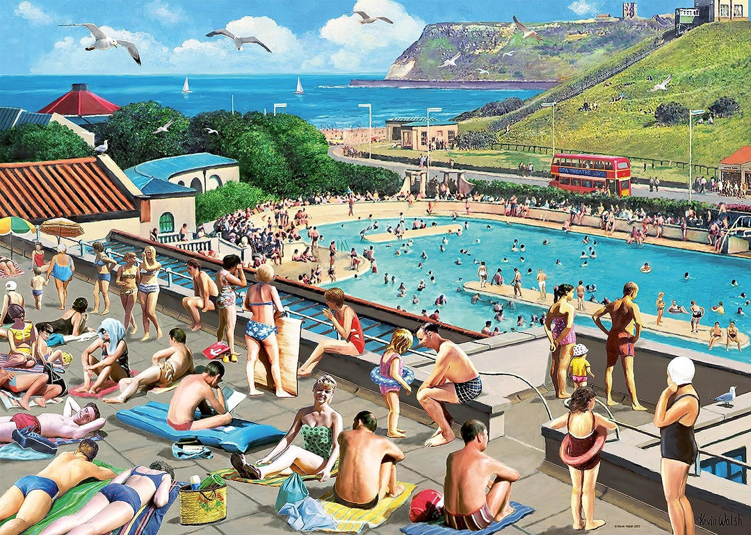 Ravensburger 17548 Leisure Days No.8-Scarborough North Bay & Pool 1000 Piece Jigsaw Puzzle