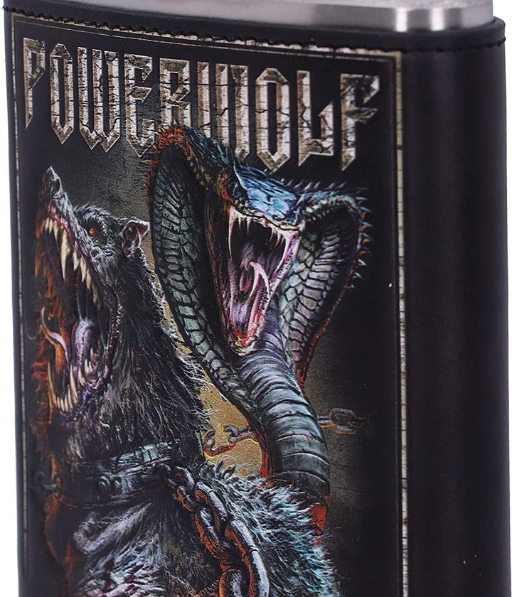 Nemesis Now Officially Licensed Powerwolf Kiss of The Cobra King Embossed Hip Fl