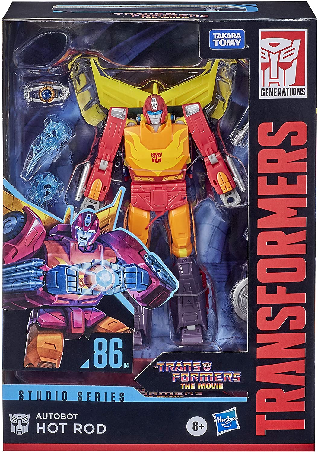 TRANSFORMERS Toy Studio Series 86 Voyager Class The Battle for Cybertron 1986 Autobot Hot Rod Figure - Ages 8+, 16.5cm