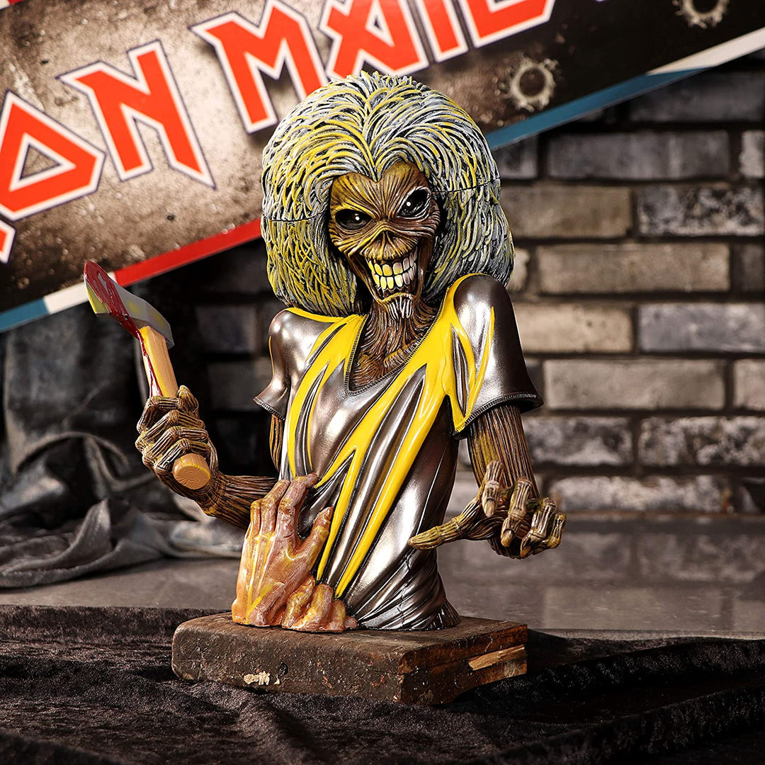 Nemesis Now Officially Licensed Iron Maiden The Killers Eddie Album Bust Box, Resin, Yellow, 30cm