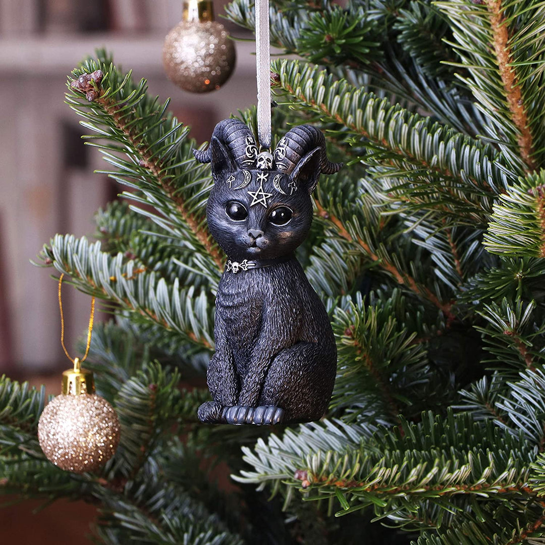 Nemesis Now Pawzuph Black Horned Cat Hanging Decorative Ornament 10cm